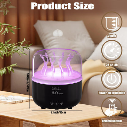 Jellyfish Humidifier Diffuser 280ml with Remote – Quiet Ultrasonic, 7-Color LED