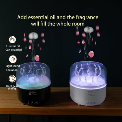 Jellyfish Humidifier Diffuser 280ml with Remote – Quiet Ultrasonic, 7-Color LED