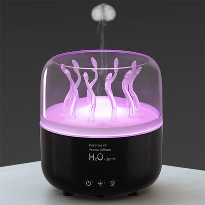 Jellyfish Humidifier Diffuser 280ml with Remote – Quiet Ultrasonic, 7-Color LED