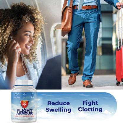 Jet Lag Remedy for Travel | Energy + Immunity + Swelling | Jetlag Relief Pills Based on Science (No Homeopathic) Maximize Vacation or Business Trip - Hailed As Long Airplane Flight Must Haves
