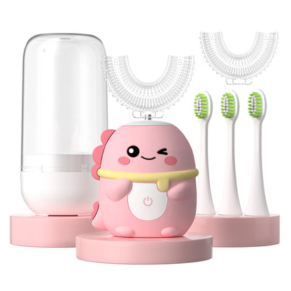 JIANLEJIA Kids U‑Shaped Electric Toothbrush – 5 Heads, 2–12 yrs, 360° Cleaning