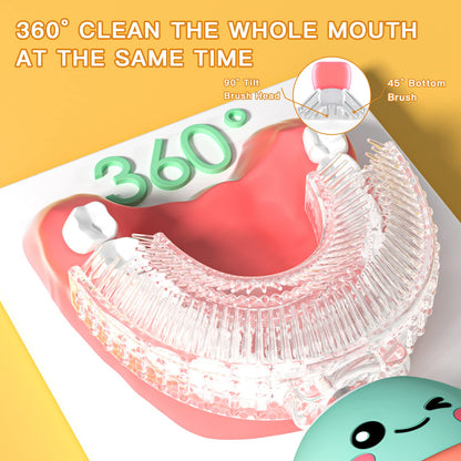 JIANLEJIA Kids U-Shaped Electric Toothbrush for Toddlers 2-12