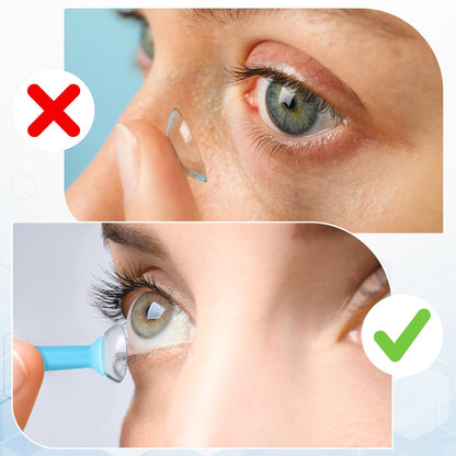 JIEYAO 6Pcs Contact Lens Remover Tool – Silicone Eye Suction Cup for RGP Scleral Lenses