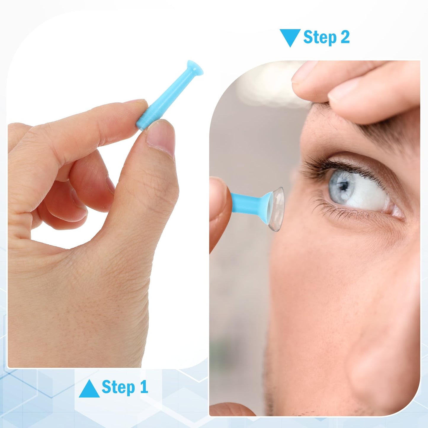 JIEYAO 6Pcs Contact Lens Remover Tool – Silicone Eye Suction Cup for RGP Scleral Lenses