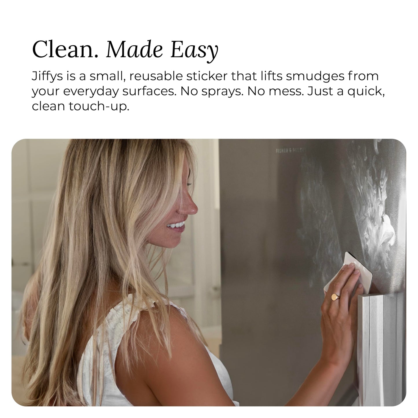 Jiffys Restickable Cleaning Pads – Reusable & Washable Multi-Surface Cleaner for Home & Kitchen, Ivory