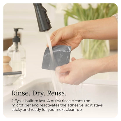 Jiffys Restickable Cleaning Pads – Reusable & Washable Multi-Surface Cleaner for Home & Kitchen, Ivory