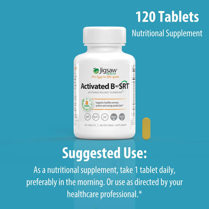 Jigsaw Health Activated B w/SRT | Supports Nervous System & Energy | 120 Tablets BritishVita | Premium UK Vitamins & Wellness Supplements