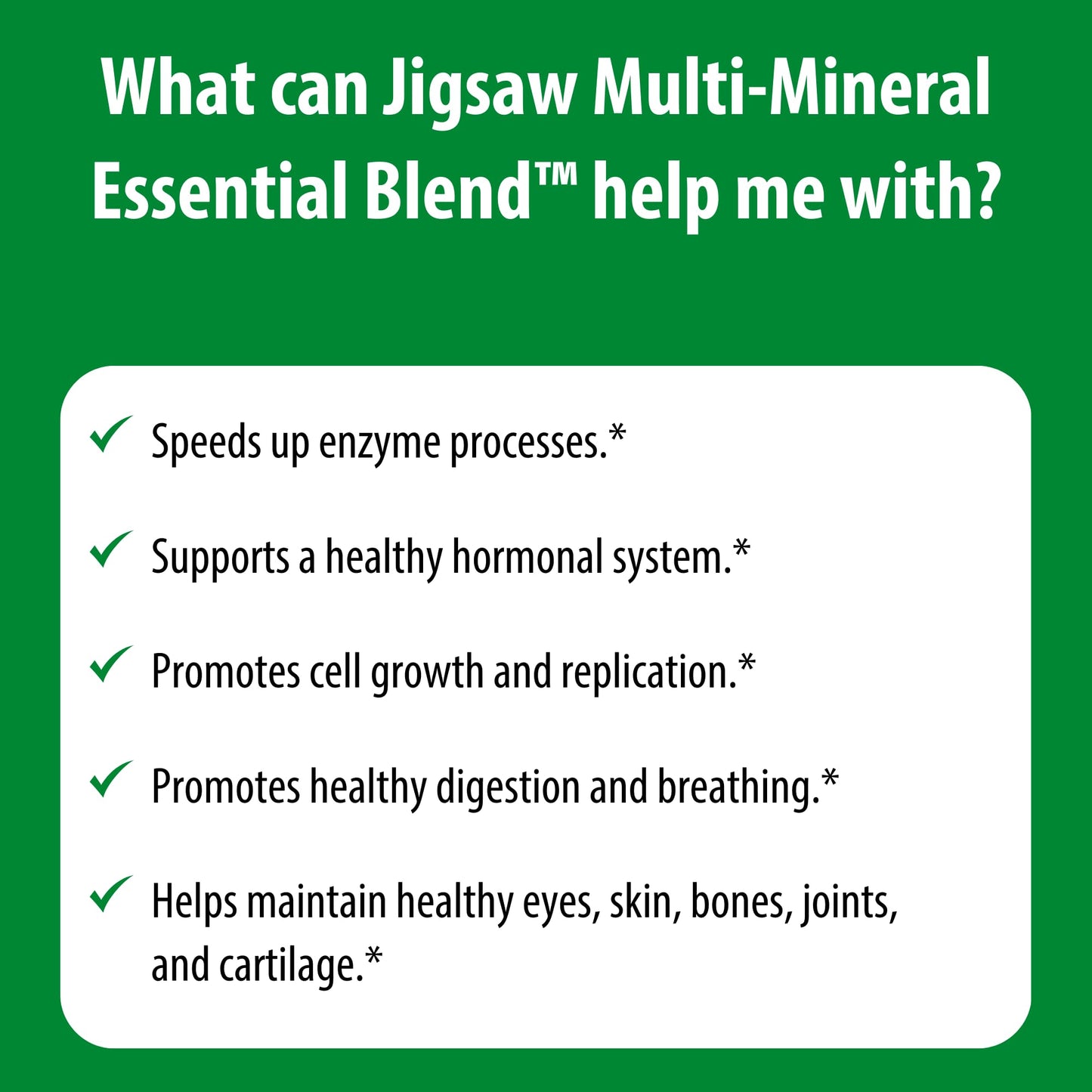 Jigsaw Health Multi-Mineral Essential Blend – 90 Capsules | 90 Servings
