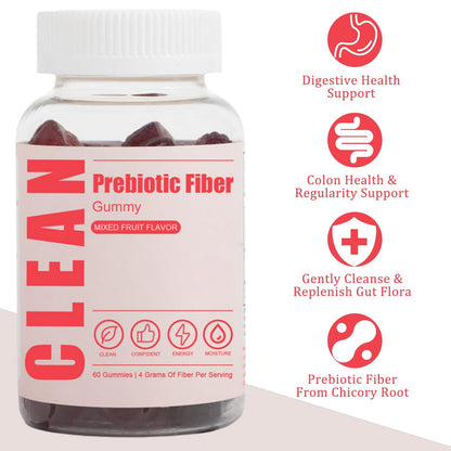 JINMAO Clean Fiber Gummies for Men – Prebiotic Fiber Gummy for Digestive Health | 60 Gummies