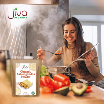 Jiva Organics Ashwagandha Root Powder 20oz – Organic, Raw, Non-GMO, Lab Tested