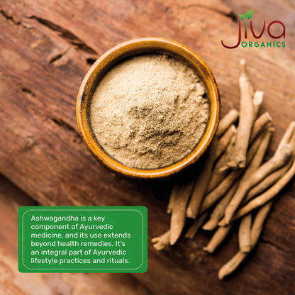 Jiva Organics Ashwagandha Root Powder 20oz – Organic, Raw, Non-GMO, Lab Tested