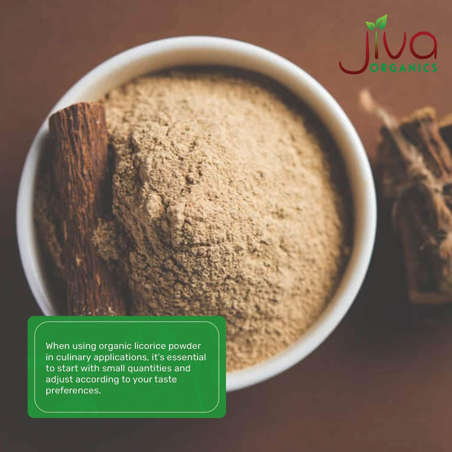Jiva Organics Licorice Root Powder 14 oz Bulk Bag – Glycyrrhiza glabra, Non-GMO, Organic