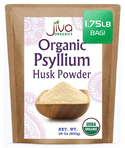 Jiva Organics Psyllium Husk Powder – 1.75 lb, Gluten Free, Fine Ground