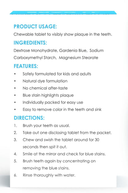 JJ Care Disclosing Tablets – 102 Count, Grape Flavor for Kids