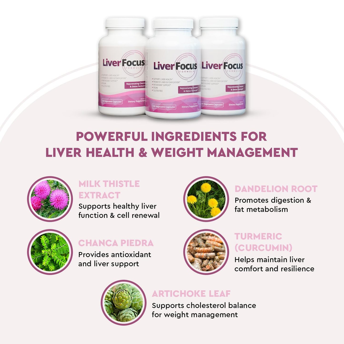 JJ Smith Liver Focus – Milk Thistle, Alpha Lipoic Acid, Turmeric, Dandelion Root & Artichoke for Liver Health, Metabolism, Digestion & Skin