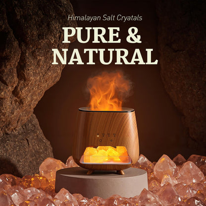 JJNJJN Essential Oil Diffuser for Home | 200ml Humidifier with Himalayan Pink Salt Lamp, 9-Color LED Night Light & Auto Off
