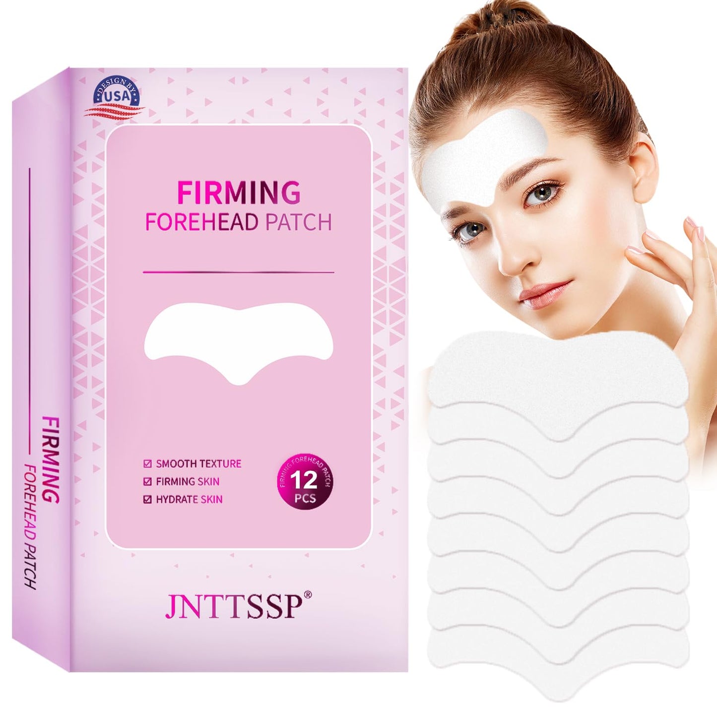 JNTTSSP Forehead Wrinkle Patches - Collagen & Vitamin E Patches (12 Packs)