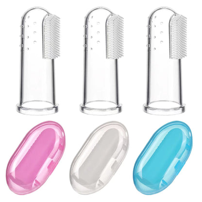 Jochebed Baby Finger Toothbrush – Teething Training, Soft Silicone, 3 PCS