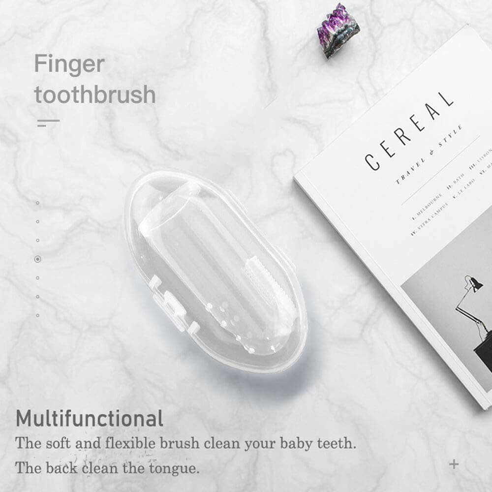 Jochebed Baby Finger Toothbrush – Teething Training, Soft Silicone, 3 PCS