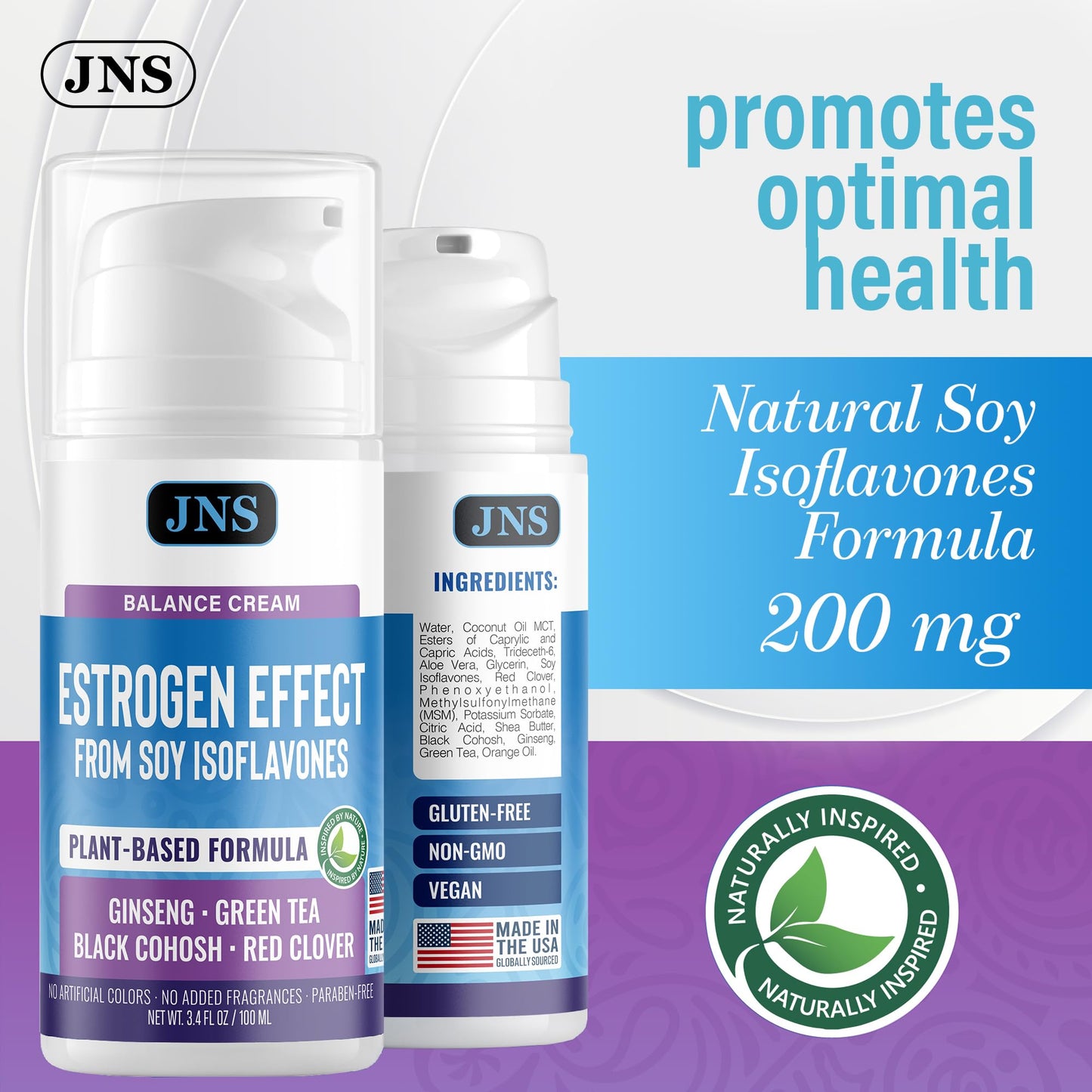 Joellyne Naturals Phytoestrogen Cream – Soy Isoflavones & Herbal Extracts, 3.4 oz