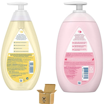 YDF Johnson's Head-to-Toe Baby Wash & Shampoo + Pink Lotion 500ml