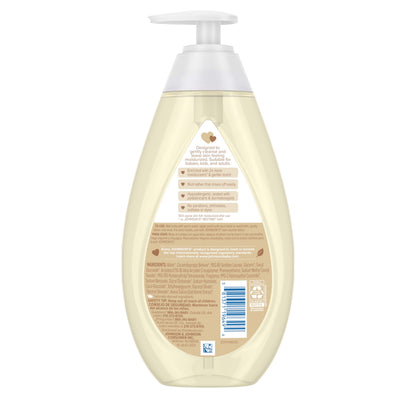 Johnson's Skin Nourishing Moisture Baby Wash – Vanilla & Oat, Tear-Free, Hypoallergenic | 20.3 fl oz