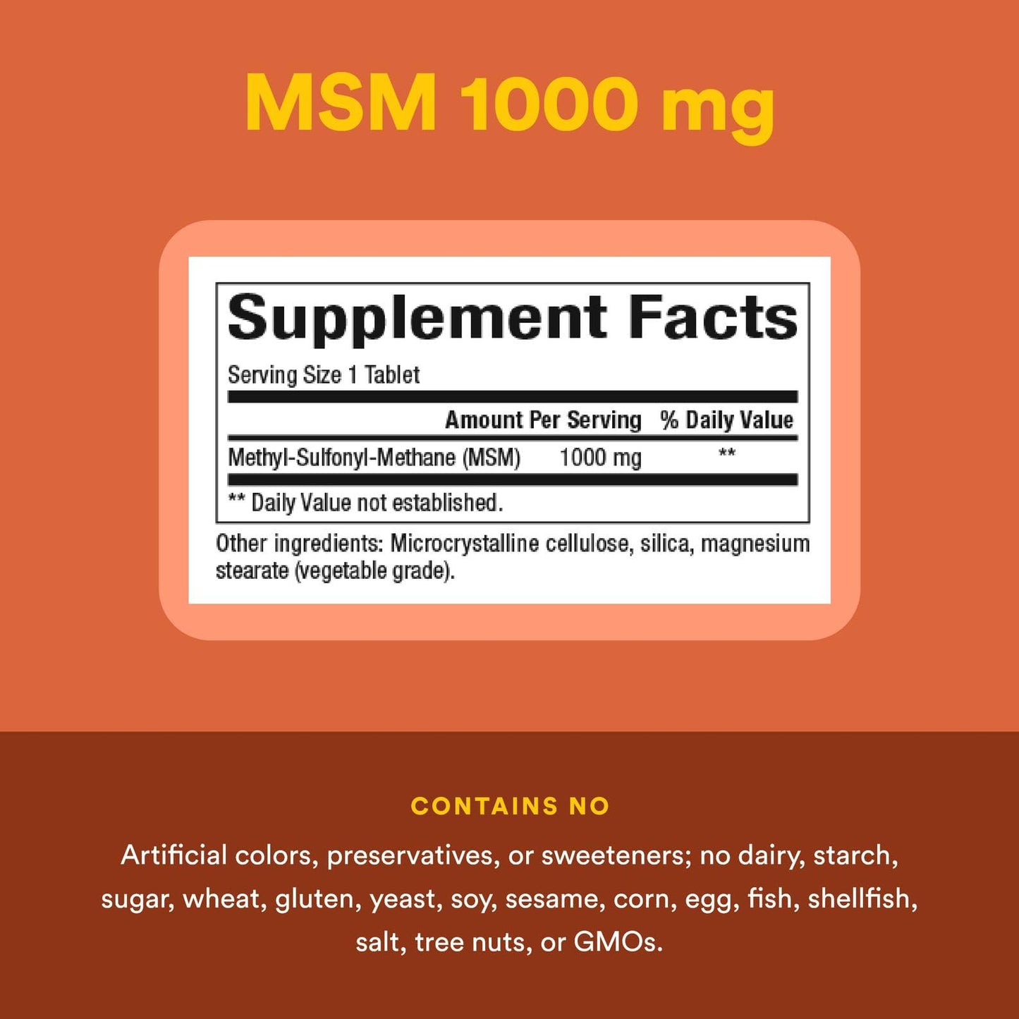 MSM 1000 mg - Natural Factors | Supports Joints, Hair, Skin & Nails | 90 Capsules