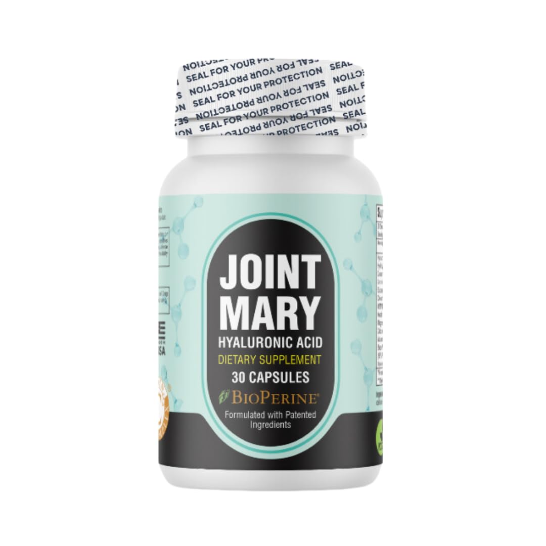 JOINT MARY Hyaluronic Acid Joint Support - Collagen, Turmeric, Glucosamine (30 Caps)