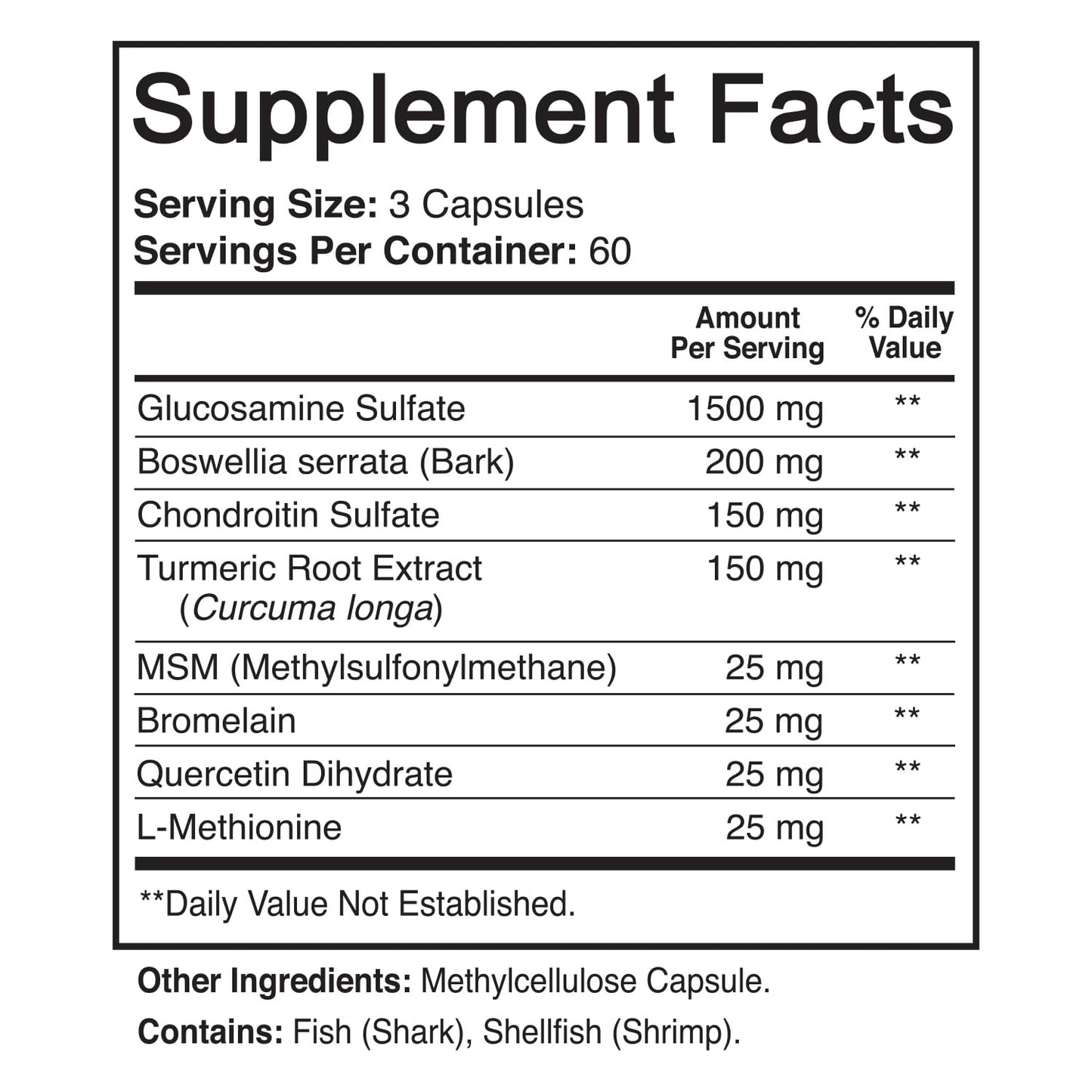 NutriFlair Glucosamine Chondroitin Turmeric MSM Boswellia – 180 Capsules | Joint Comfort