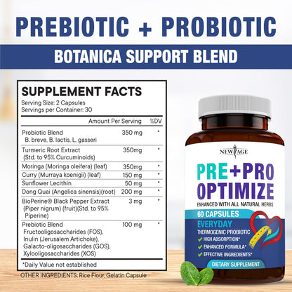 NEW AGE Pro Optimize Probiotics for Women – Menopause & Digestive Health (Dong Quai 565mg)