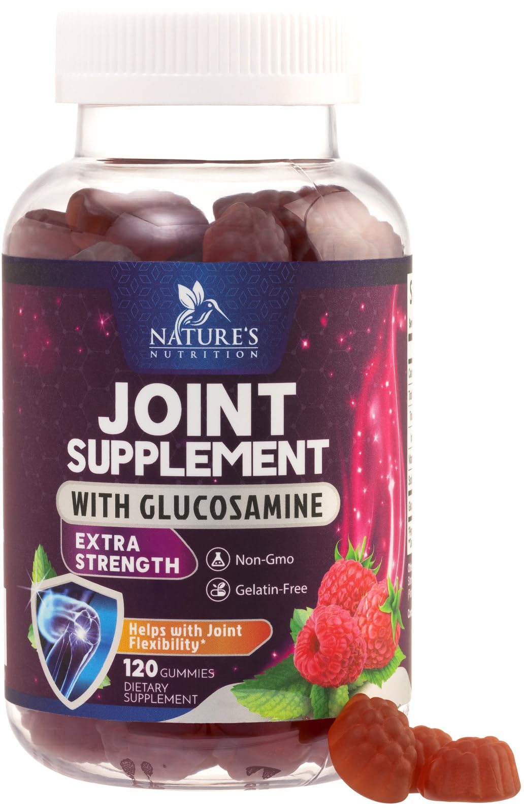 Nature's Nutrition Joint Support Gummies – Glucosamine & Vitamin E, 120 Gummies