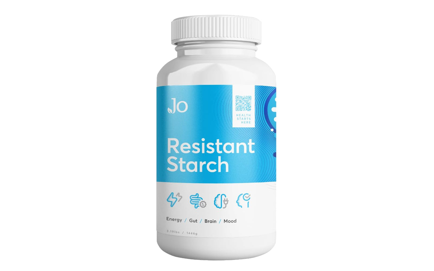 Jo’s Resistant Starch Powder – Premium Maize-Derived, Banana-Free (3LB) | Gut Health & Energy