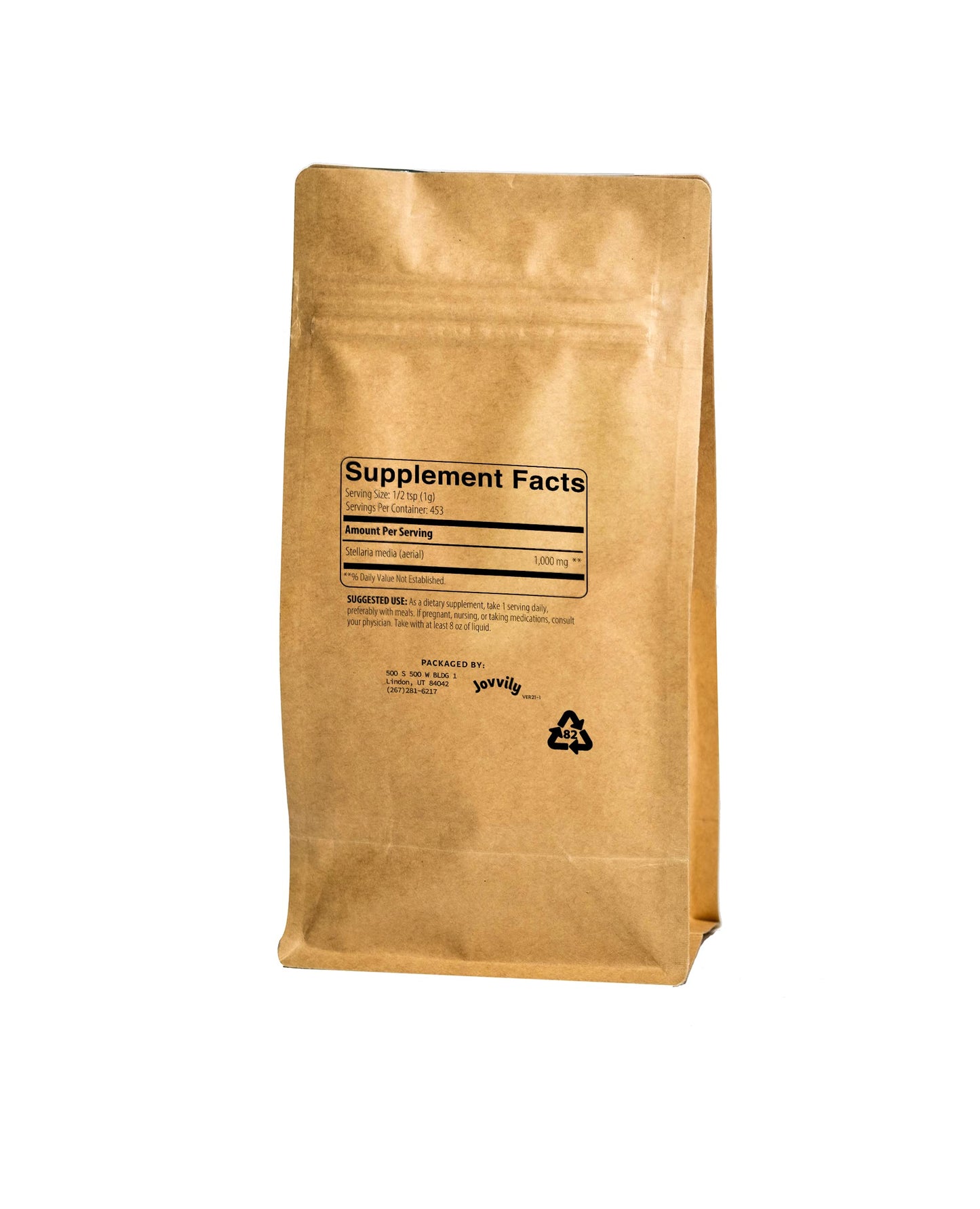 Jovvily Chickweed Herb 1lb – Common Chickweed, Gluten-Free, Traditional Supplement
