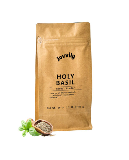 Jovvily Holy Basil Herbal Powder 1lb - Tulsi (Non-GMO)