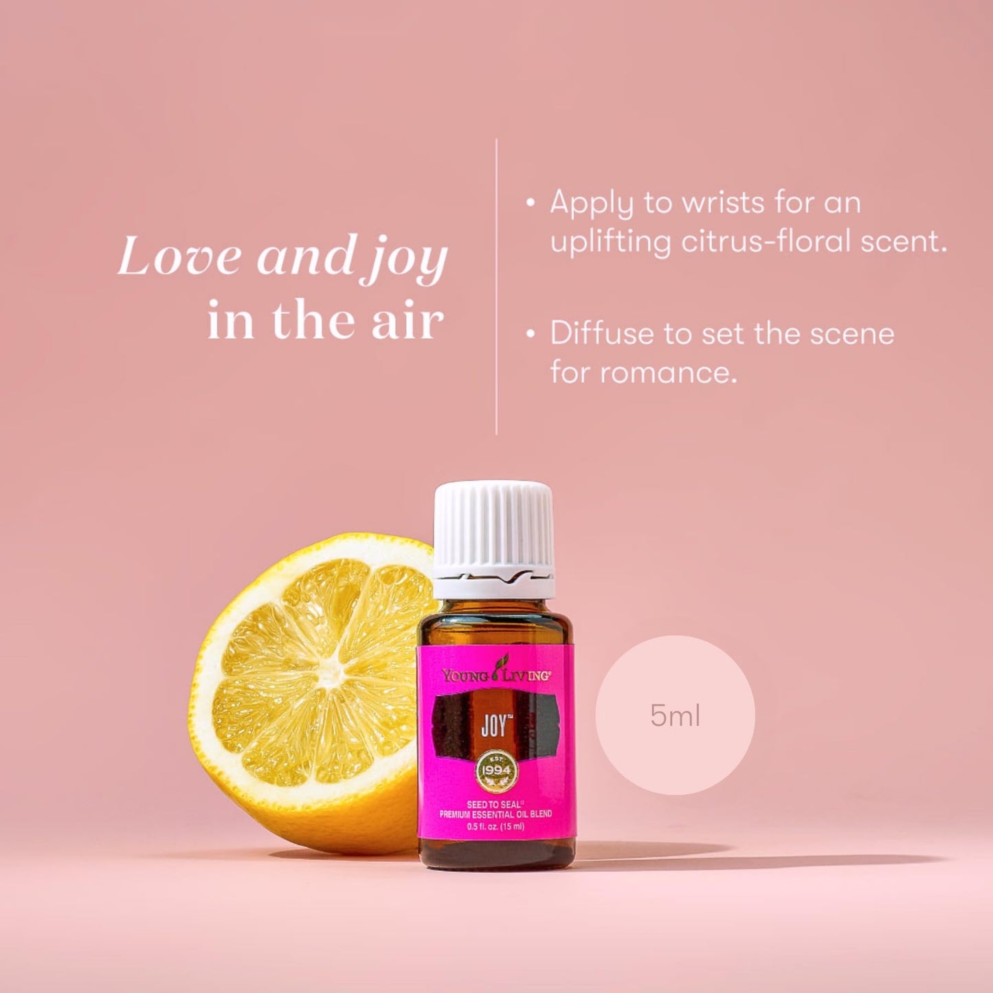 Joy Essential Oil 15ml by Young Living – Uplifting Aroma & Emotional Balance