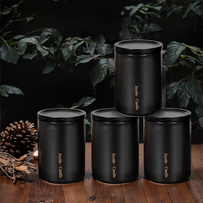 Joyido 14oz Oud & Sandalwood Scented Candle – Luxury Black Ceramic Jar