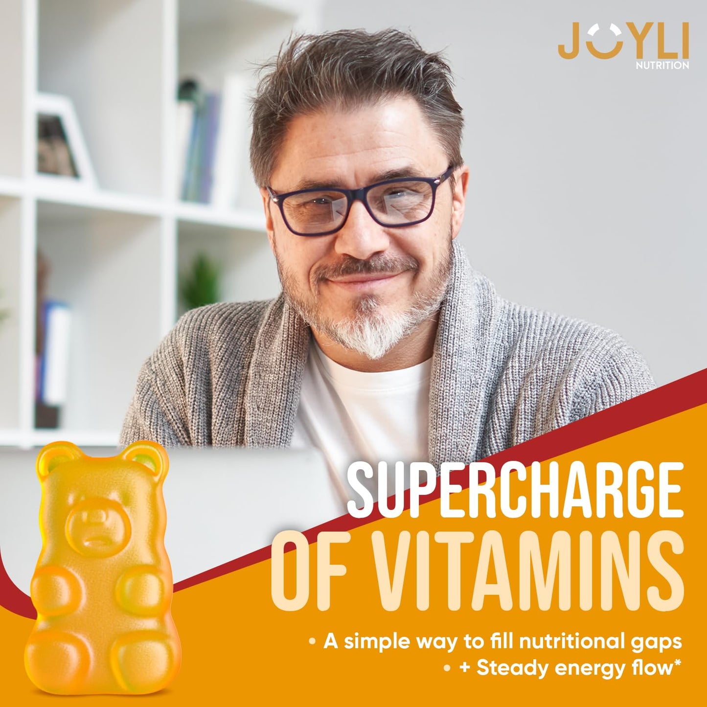 Joyli Sugar-Free Superfruit Gummies – Adult Multivitamin for Immunity & Energy