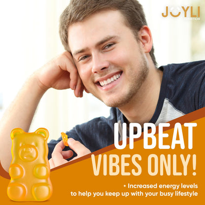 Joyli L Tyrosine Gummies 1000mg - Focus, Mood & Energy | Vegan, Gluten-Free