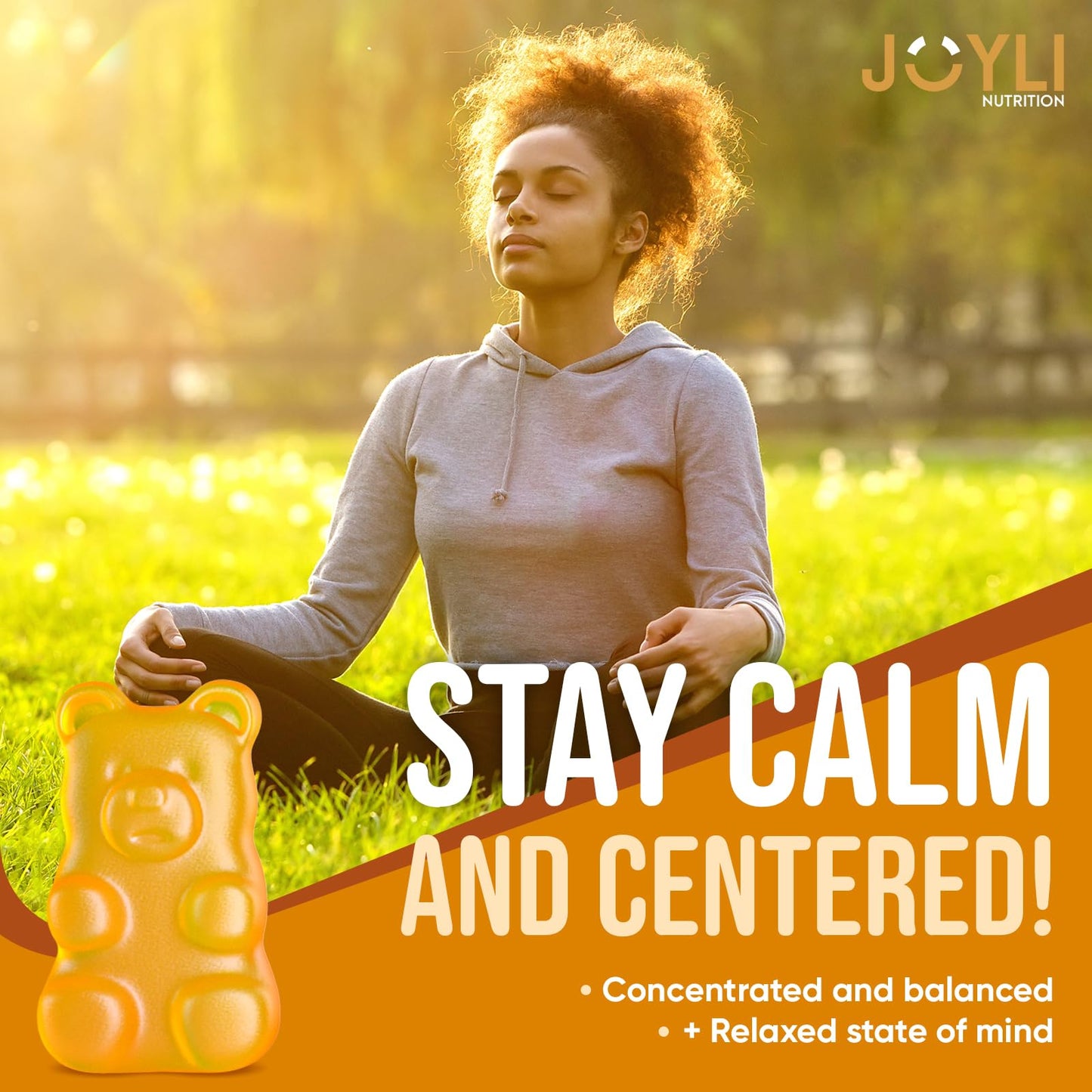 Joyli L Tyrosine Gummies 1000mg - Focus, Mood & Energy | Vegan, Gluten-Free