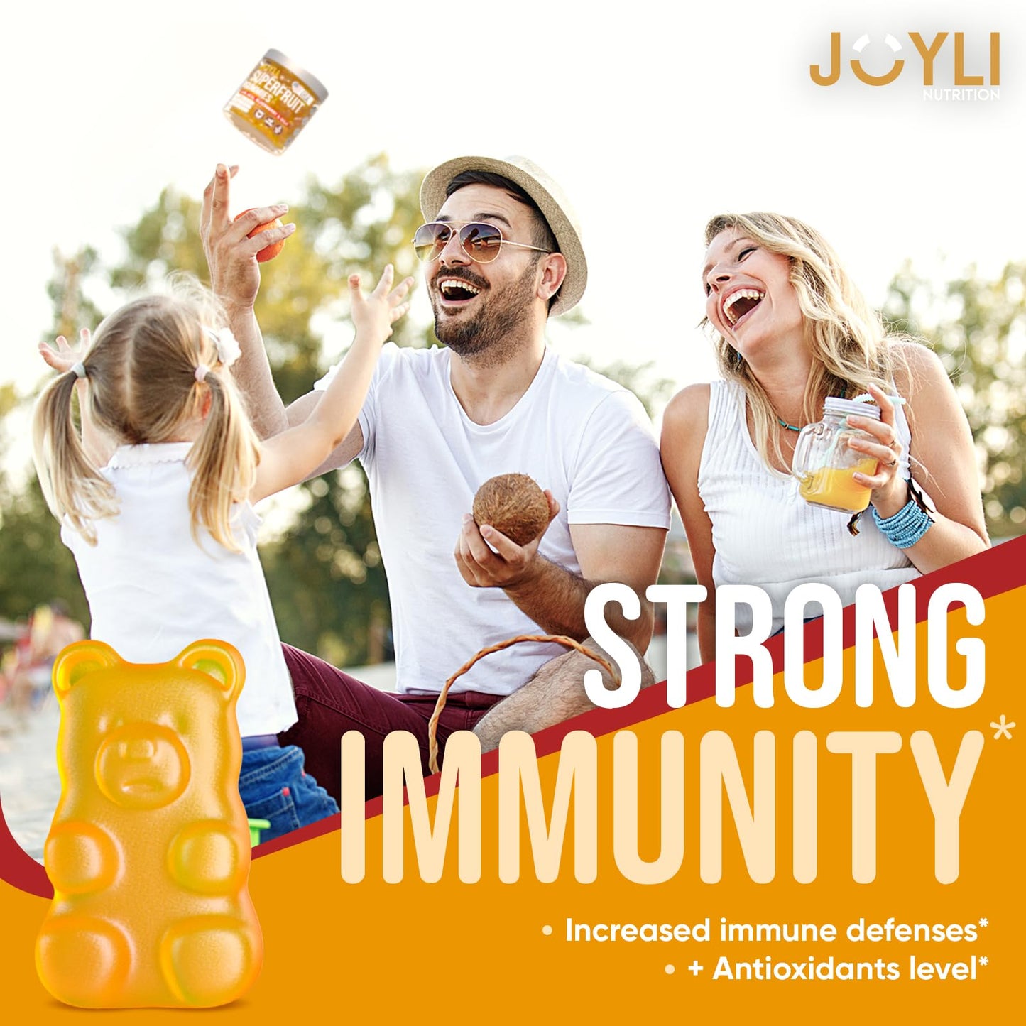 Joyli Sugar-Free Superfruit Gummies – Adult Multivitamin for Immunity & Energy