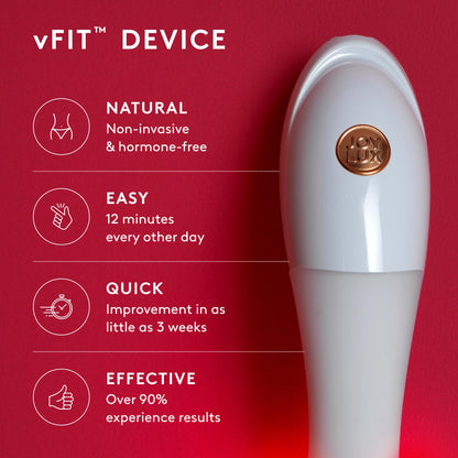Joylux vFit 3-Pack: Red Light Device with Photonic Gel & Wipes for Home Feminine Wellness
