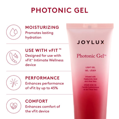 Joylux vFit 3-Pack: Red Light Device with Photonic Gel & Wipes for Home Feminine Wellness