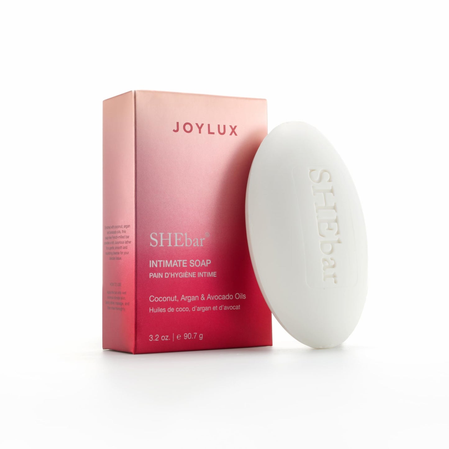 Joylux SHEbar Feminine Cleansing Bar – pH-Balanced, Velvety Lather, Mandarin Scent