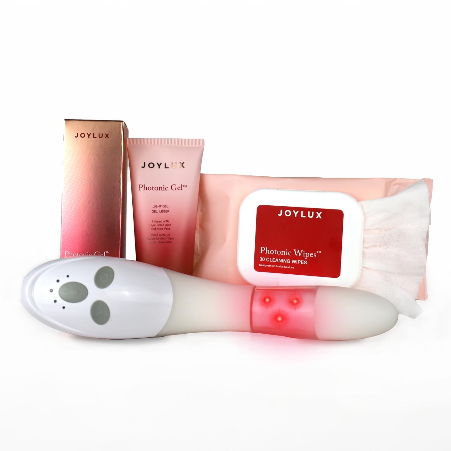 Joylux vFit 3-Pack: Red Light Device with Photonic Gel & Wipes for Home Feminine Wellness