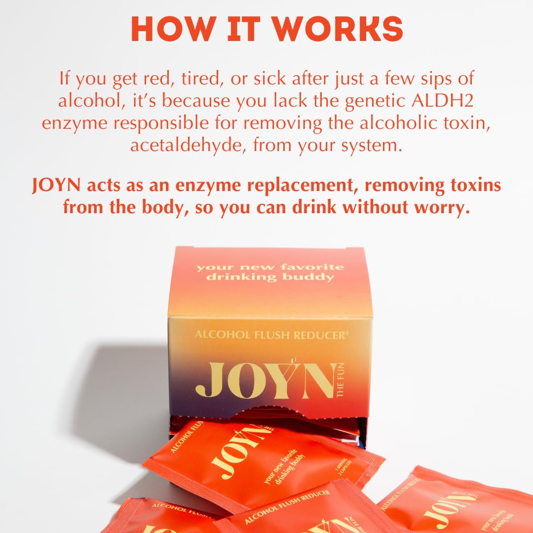 JOYN Alcohol Flush Relief & Liver Support | Detox & Asian Glow | 10 Servings
