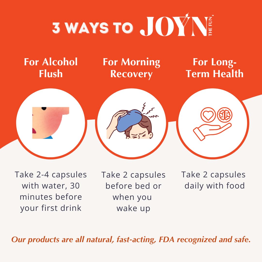 JOYN Alcohol Flush Relief & Liver Support | Detox & Asian Glow | 10 Servings