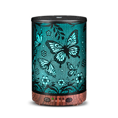 JOYOLO Metal Essential Oil Diffuser – Cool Mist, 7 Color Lights (Big Butterfly)