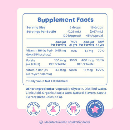 JoySpring MethylBee for Kids — 5-MTHF + Methyl B12 + P5P | Berry Lemonade Drops