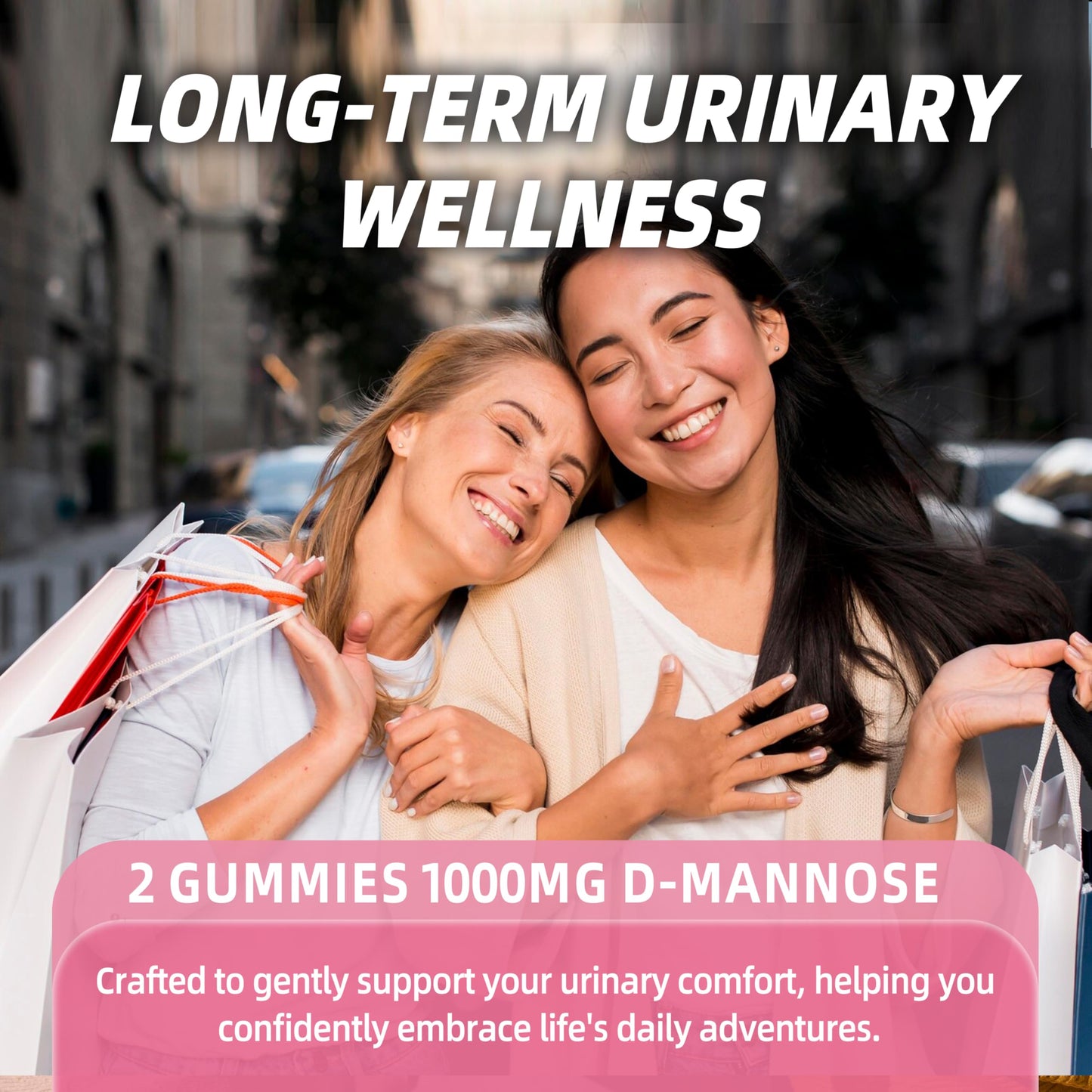 Joywiit D-Mannose Gummies 2000mg with Cranberry & Hibiscus | Urinary Health
