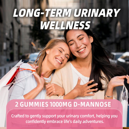Joywiit D-Mannose Gummies 2000mg with Cranberry & Hibiscus | Urinary Health